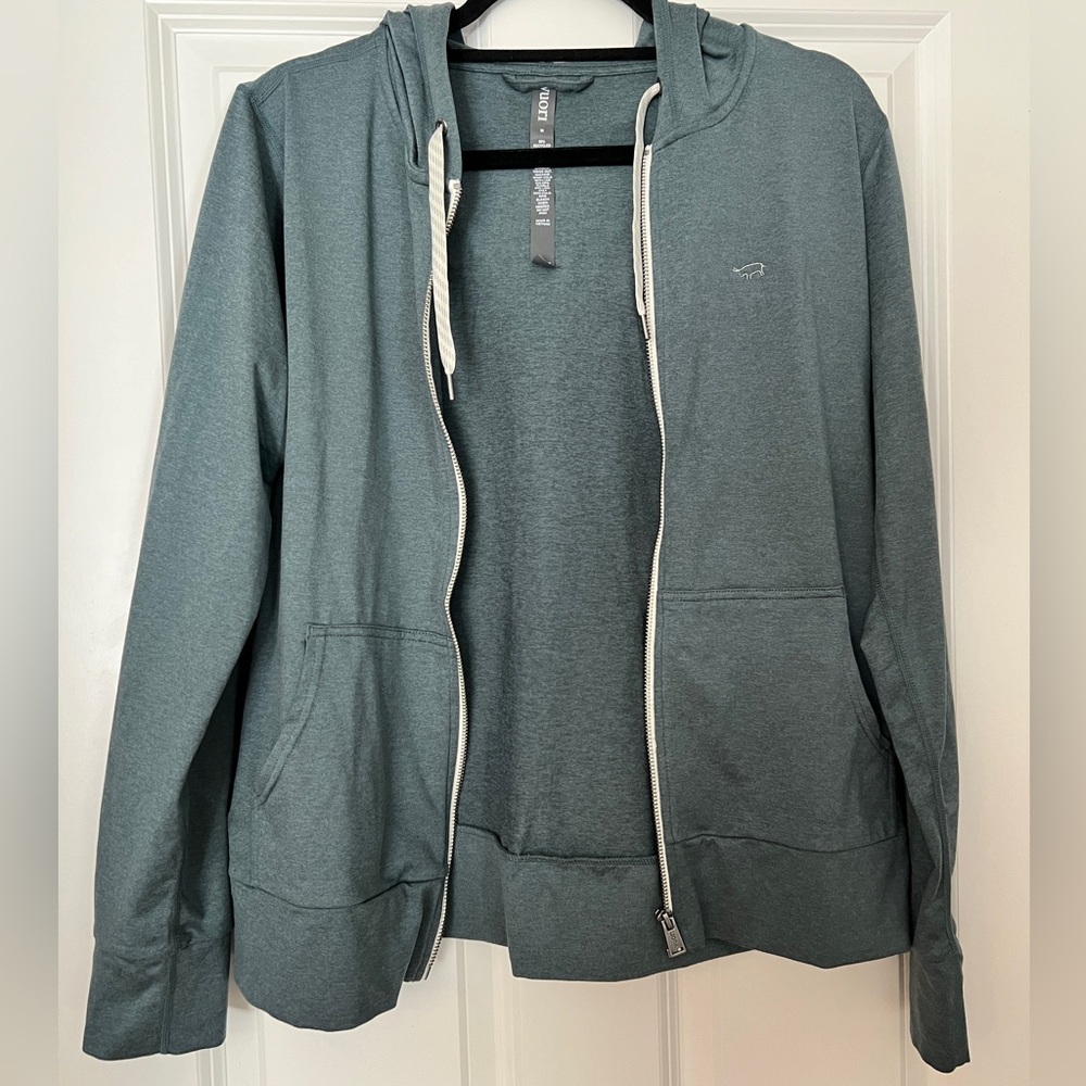 Vuori Teal Zip-Up Hoodie